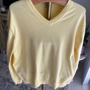 Mens  V-Neck Sweater Yellow Cutter& Buck XL/TG